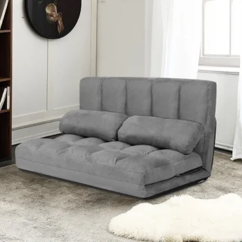GOFLAME Folding Floor Couch Sofa, 6-Position Adjustable Flip Chair w/ 2 Pillows & Soft Suede Cover - AliExpress 1503