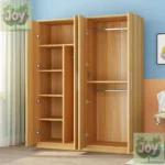 Wardrobe solid wood simple household bedroom rental room simple plate assembly storage cabinet locker large wardrobe - AliExpress 1503