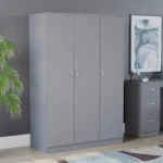 Wardrobe, With Shelf & Hanging Rail Bedroom Storage Furniture,3 Door 47D x 115.4W x 170H CM for Bedroom Cupboard Clothes Storage - AliExpress